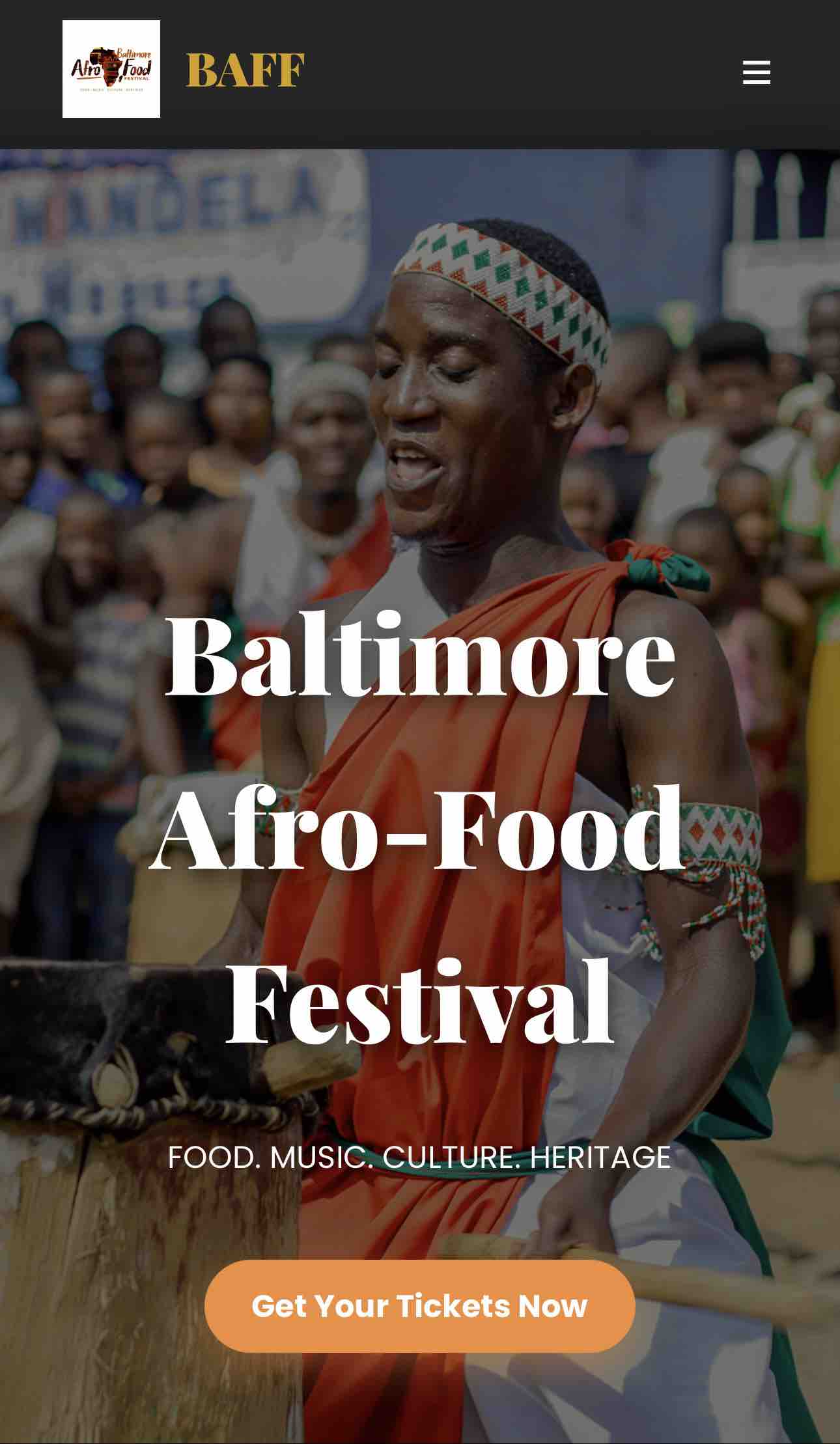 Baltimore Afro Food Festival — branding and website